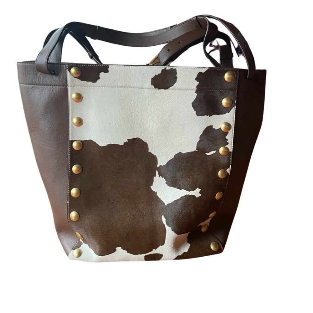 Tory Burch Brown and White Tote Bag